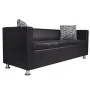 Black artificial leather 2 and 3 seater sofa set by vidaXL, Sofas - Ref: Foro24-272178, Price: 600,16 €, Discount: %