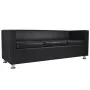 Black artificial leather 2 and 3 seater sofa set by vidaXL, Sofas - Ref: Foro24-272178, Price: 600,16 €, Discount: %