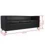 Black artificial leather 2 and 3 seater sofa set by vidaXL, Sofas - Ref: Foro24-272178, Price: 600,16 €, Discount: %