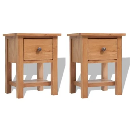 Bedside tables 2 units solid oak wood 36x30x47 cm by vidaXL, Nightstands - Ref: Foro24-3053416, Price: 216,37 €, Discount: %