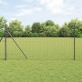 Reja con postes Gris 1.4 x 10 m Acero