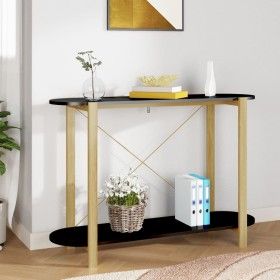 Schwarzer Konsolentisch aus Sperrholz, 110 x 38 x 75 cm von vidaXL, Seitentische - Ref: Foro24-345691, Preis: 72,93 €, Rabatt: %