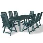 Juego de comedor de jardín 9 piezas plástico verde de vidaXL, Conjuntos de jardín - Ref: Foro24-275081, Precio: 1,00 €, Descu...