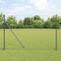 Reja con postes Gris 1.5 x 10 m Acero