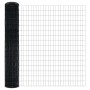Reja con postes Gris 1.5 x 10 m Acero