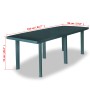 Juego de comedor de jardín 9 piezas plástico verde de vidaXL, Conjuntos de jardín - Ref: Foro24-275081, Precio: 1,00 €