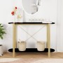Black plywood console table 110x38x75 cm by vidaXL, Side tables - Ref: Foro24-345691, Price: 72,93 €, Discount: %