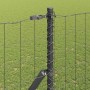 Reja con postes Gris 1.5 x 10 m Acero