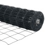 Reja con postes Gris 0.4 x 10 m Acero