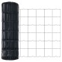 Reja con postes Gris 0.6 x 10 m Acero