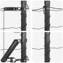 Reja con postes Gris 0.6 x 10 m Acero