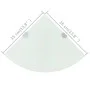 Corner shelves 2 pcs chrome supports white glass 35x35 cm by vidaXL, Shelves and shelves - Ref: Foro24-3051599, Price: 29,10 ...