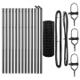 Reja con postes Gris 0.6 x 25 m Acero