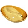 Lavabo 40x33x13,5 cm cerámica dorado de vidaXL, Lavabos - Ref: Foro24-143474, Precio: 74,35 €, Descuento: %