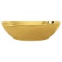 Lavabo 40x33x13,5 cm cerámica dorado de vidaXL, Lavabos - Ref: Foro24-143474, Precio: 74,35 €, Descuento: %