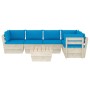 Muebles de jardín de palets 6 piezas y cojines madera de abeto by vidaXL, Garden sets - Ref: Foro24-3063568, Price: 516,08 €,...