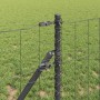 Reja con postes Gris 0.8 x 25 m Acero