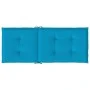 Garden chair cushion with high backrest, set of 4, blue fabric, 120x50x3 cm. by vidaXL, Cushions for chairs and sofas - Ref: ...