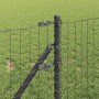 Reja con postes Gris 0.6 x 50 m Acero