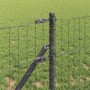Reja con postes Gris 0.4 x 50 m Acero