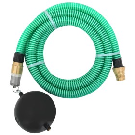 Manguera de succión con conectores de latón PVC verde 29 mm 4 m