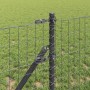 Reja con postes Gris 0.4 x 50 m Acero