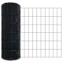 Reja con postes Gris 0.6 x 50 m Acero