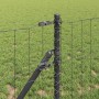 Reja con postes Gris 0.4 x 50 m Acero