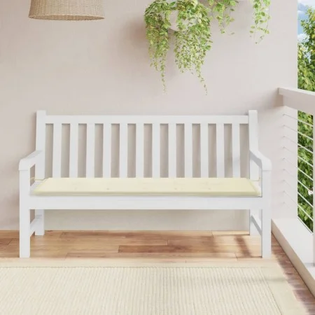 Cojín de banco de jardín tela Oxford blanco crema 150x50x3 cm by vidaXL, Cushions for chairs and sofas - Ref: Foro24-43199, P...