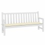 Cojín de banco de jardín tela Oxford blanco crema 150x50x3 cm by vidaXL, Cushions for chairs and sofas - Ref: Foro24-43199, P...