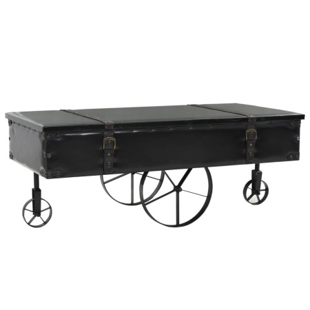 Mesa de centro de MDF y madera de abeto 110x55x43 cm