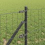 Reja con postes Gris 0.8 x 10 m Acero