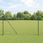 Reja con postes Gris 1.5 x 10 m Acero