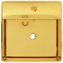 Washbasin with overflow 41x41x15 cm ceramic gold by vidaXL, Sinks - Ref: Foro24-143478, Price: 72,78 €, Discount: %