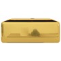 Waschbecken mit Überlauf 41x41x15 cm Keramik Gold von vidaXL, Sinkt - Ref: Foro24-143478, Preis: 73,46 €, Rabatt: %