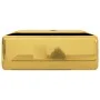 Washbasin with overflow 41x41x15 cm ceramic gold by vidaXL, Sinks - Ref: Foro24-143478, Price: 72,78 €, Discount: %