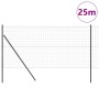 Reja con postes Gris 1.2 x 25 m Acero