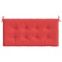 Cojín para banco de jardín tela Oxford rojo 120x50x3 cm de vidaXL, Cojines para sillas y sofás - Ref: Foro24-43210, Precio: 1...