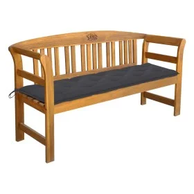 Garden bench with cushion solid acacia wood 157 cm by vidaXL, garden benches - Ref: Foro24-3064281, Price: 184,67 €, Discount: %
