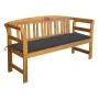 Banco de jardín con cojín madera maciza de acacia 157 cm de vidaXL, Bancos de jardín - Ref: Foro24-3064281, Precio: 184,67 €,...