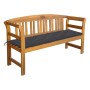 Garden bench with cushion solid acacia wood 157 cm by vidaXL, garden benches - Ref: Foro24-3064281, Price: 179,47 €, Discount: %