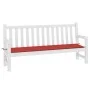 Cojín de banco de jardín tela Oxford rojo 150x50x3 cm de vidaXL, Cojines para sillas y sofás - Ref: Foro24-43211, Precio: 28,...