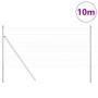 Reja con postes Plateado 1 x 10 m Acero