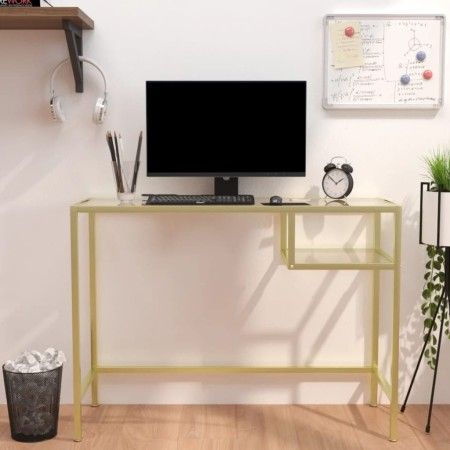Transparenter Schreibtisch aus gehärtetem Glas, 100 x 36 x 74 cm von vidaXL, Schreibtische - Ref: Foro24-331625, Preis: 85,53...