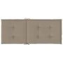 Garden chair cushion high backrest 4 units taupe fabric 120x50x3cm by vidaXL, Cushions for chairs and sofas - Ref: Foro24-475...