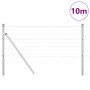 Reja con postes Plateado 0.4 x 10 m Acero