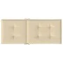 Garden chair cushion high backrest 4 pcs beige fabric 120x50x3cm by vidaXL, Cushions for chairs and sofas - Ref: Foro24-47543...