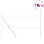 Reja con postes Plateado 1.4 x 10 m Acero
