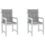 Low back garden chair cushion 2 pcs gray Oxford fabric by vidaXL, Cushions for chairs and sofas - Ref: Foro24-47550, Price: 2...