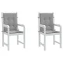 Low back garden chair cushion 2 pcs gray Oxford fabric by vidaXL, Cushions for chairs and sofas - Ref: Foro24-47550, Price: 3...